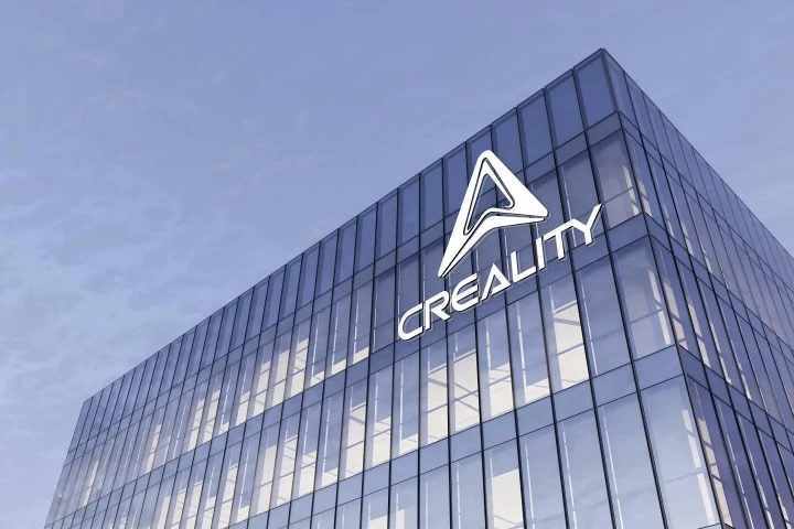 Creality 3D headquarters building in Shenzhen with company logo, where the company prepared its HKEX listing