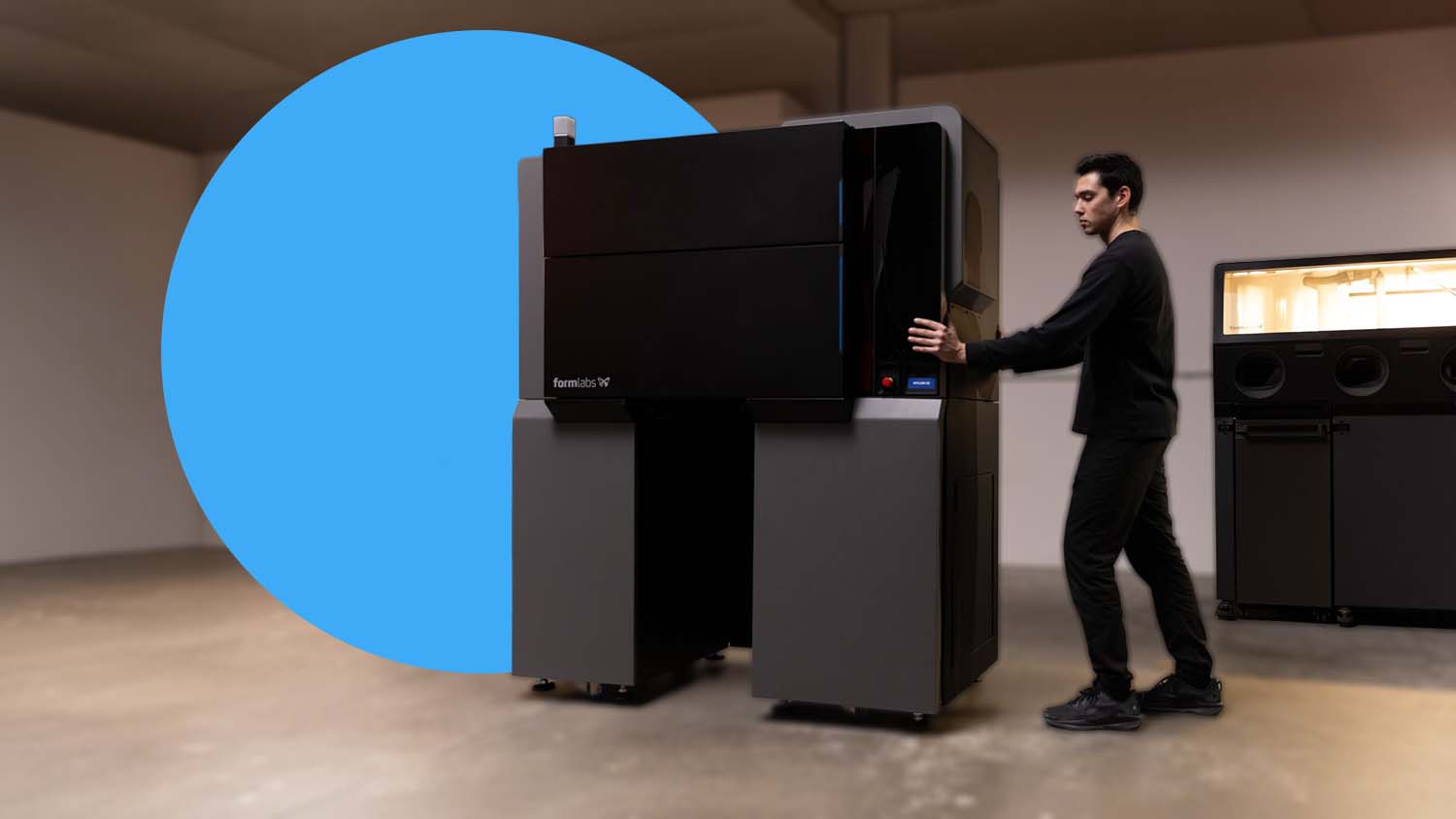 Formlabs Fuse X1 large-format SLS 3D printer with its compact footprint designed for single-phase power installation