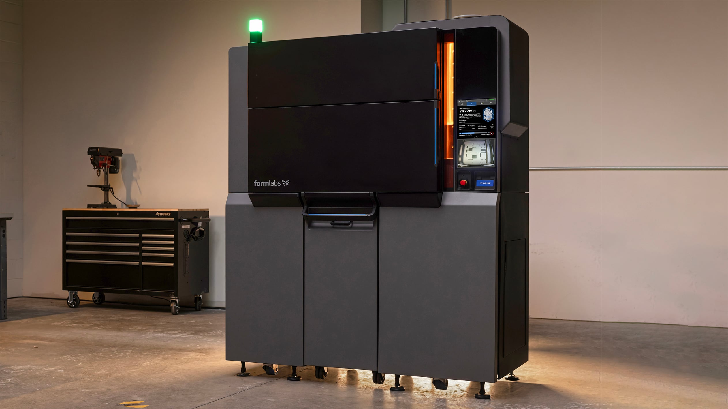 Formlabs Fuse X1 with Fuse Sift X1 powder recovery station showing the complete industrial SLS workflow