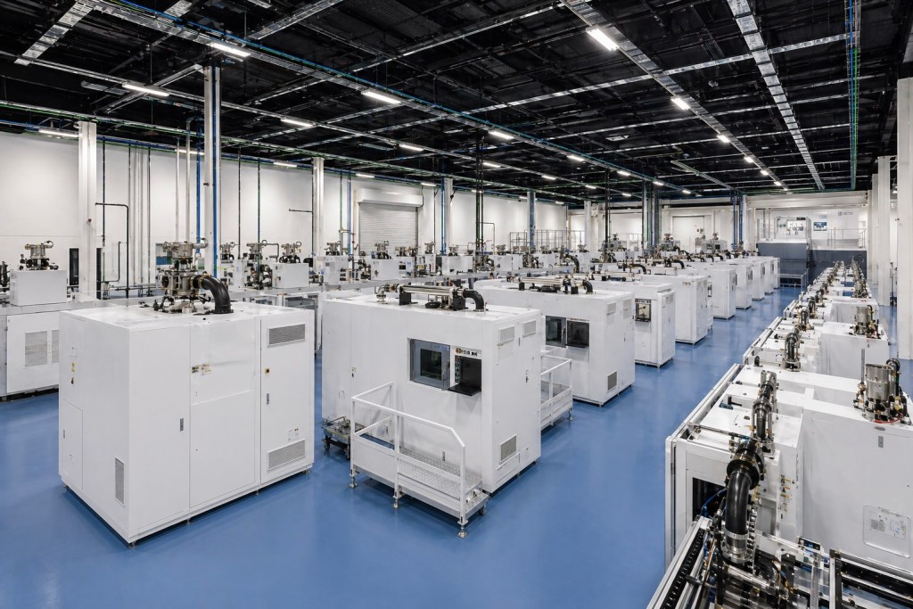 Sindan's Abu Dhabi advanced manufacturing facility housing 40+ large-scale metal AM systems and 300+ polymer systems for AI-driven aerospace production