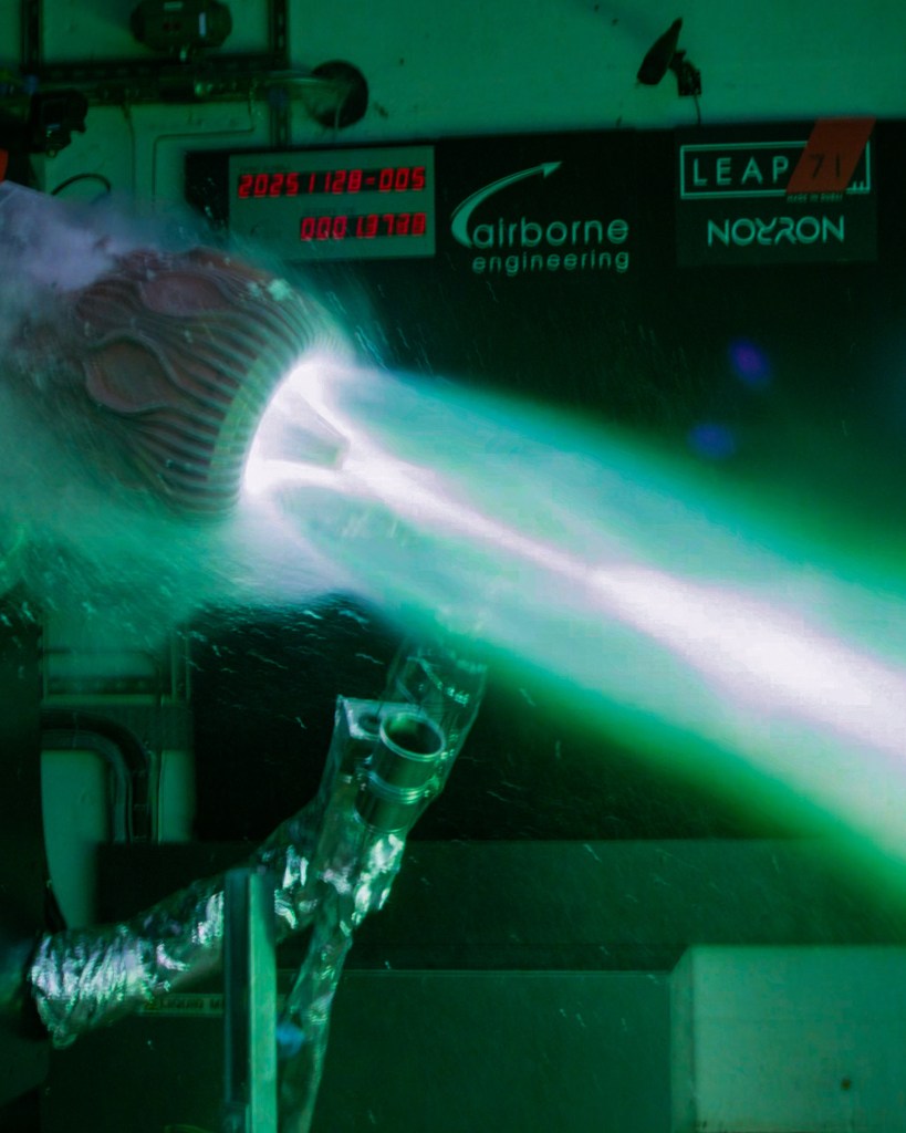 LEAP 71 hot-fire test of a Noyron-designed orbital-class methalox rocket engine