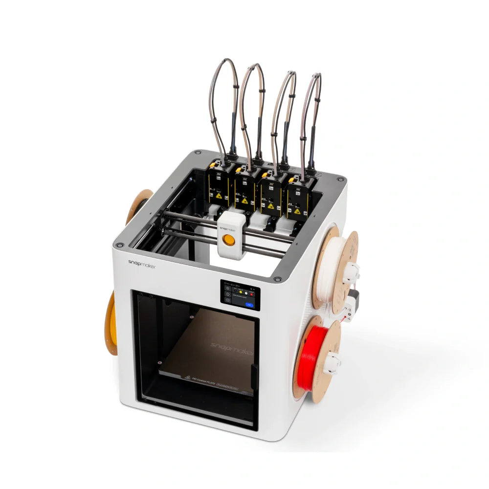 Snapmaker U1 3D printer with four independent extruders and clean industrial design