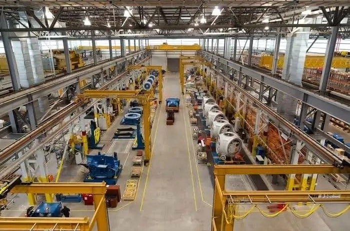 Xometry on-demand manufacturing facility floor with production equipment